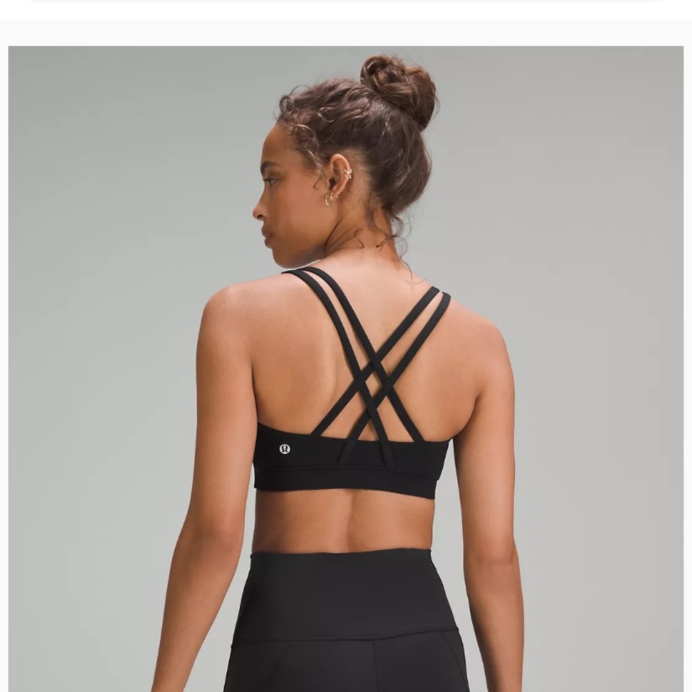 Black Lululemon Energy Bra